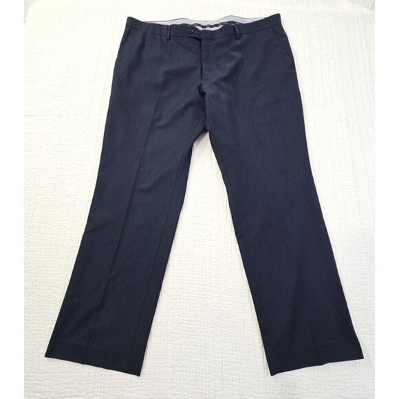 Tommy Hilfiger Dress Pants Men's 42x30 Navy Blue Modern Flex Stretch Chambray - Picture 1 of 14